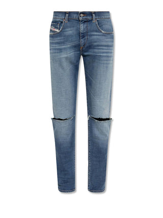 Diesel - D-strukt Ripped Slim Fit Denim Jeans