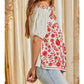 Andree By Unit - Floral Embroidered Off the Shoulder Blouse