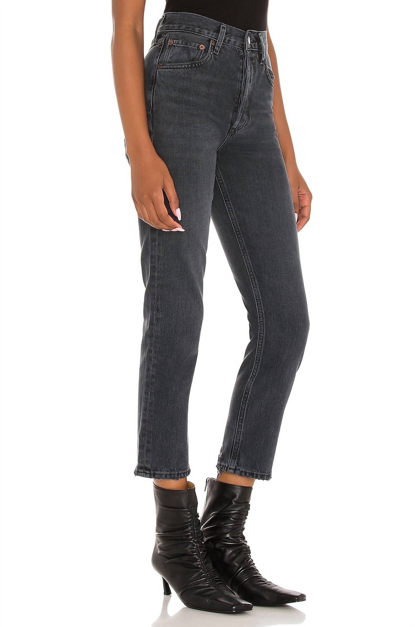 Agolde - Riley High Rise Straight Crop Jeans