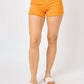 Judy Blue - Mid Rise Garment Dyed Fray Hem Shorts