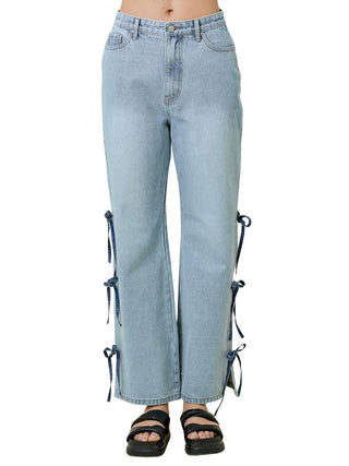 Day + Moon - No Need to Worry Tie Detail Jeans