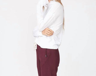 Monrow - Mockneck Long Sleeve Sweatshirt