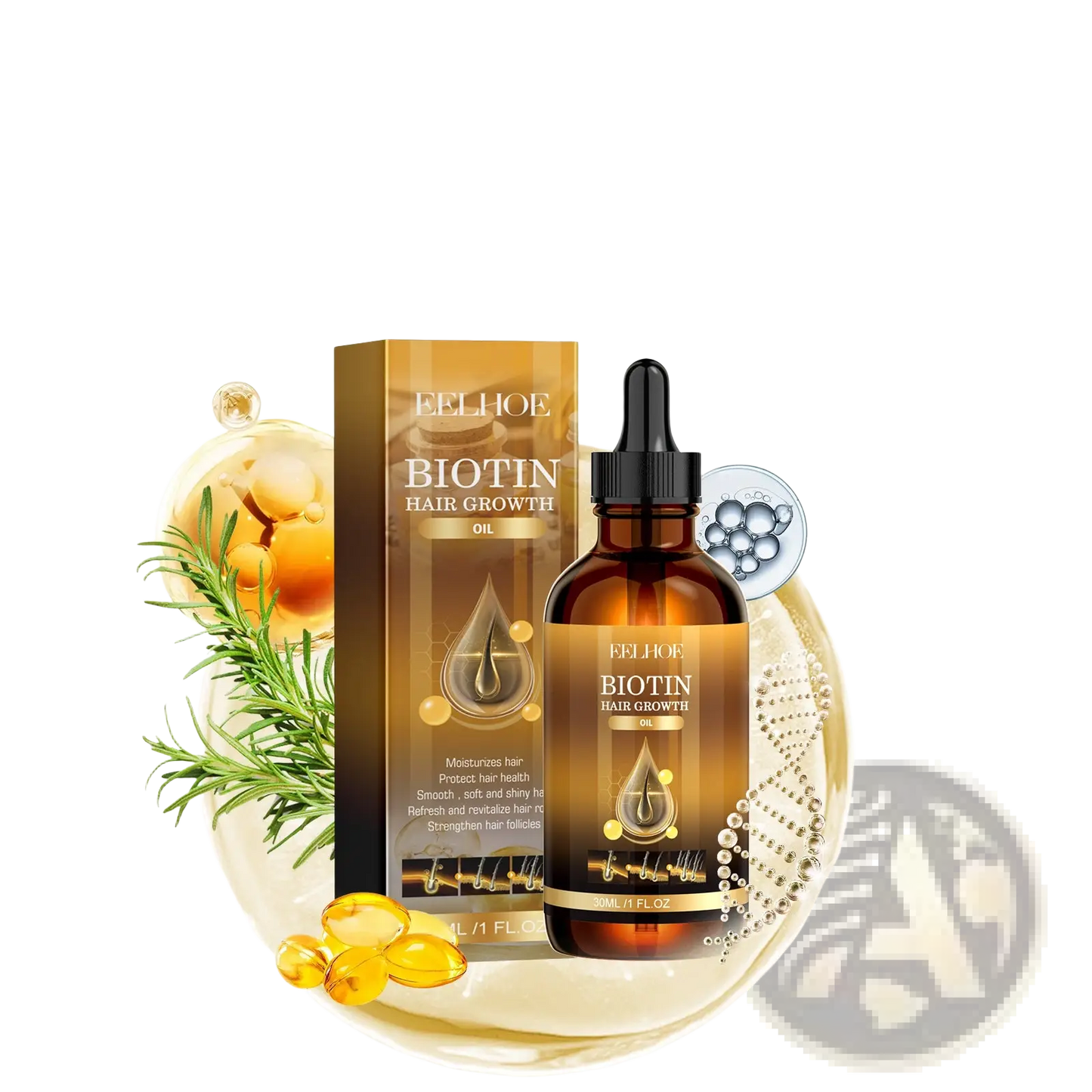 Eelhoe Biotin Hair Growth Oil with Rosemary and Castor Oil