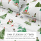 Turkish Cotton Christmas Flannel Sheet Set - Whittaker Collection