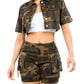American Bazi - Short Sleeve Cropped Jacket