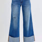Judy Blue - Retro Wide Leg Jeg Jeans With Cuff