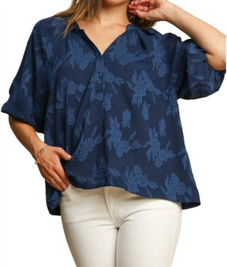 Umgee - Floral Burnout Top - Plus