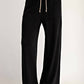 Ee:Some - Contrast Waist Straight Leg Pants