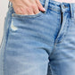 Judy Blue - Mid-rise Tummy Control & Destroy Wide Leg Jean