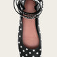 Amina Muaddi - Women's Ane Crystal Lace Up Flat