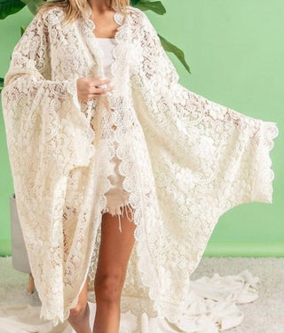 Bibi - Lacey Oversized Lace Cocoon Cardigan