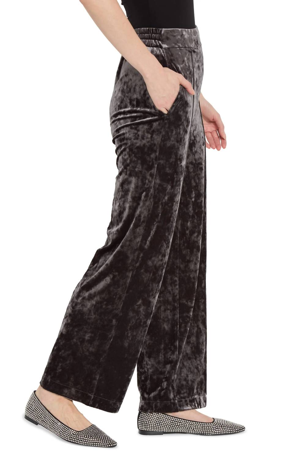 Lysse - Crushed Velvet Wide Leg Pants