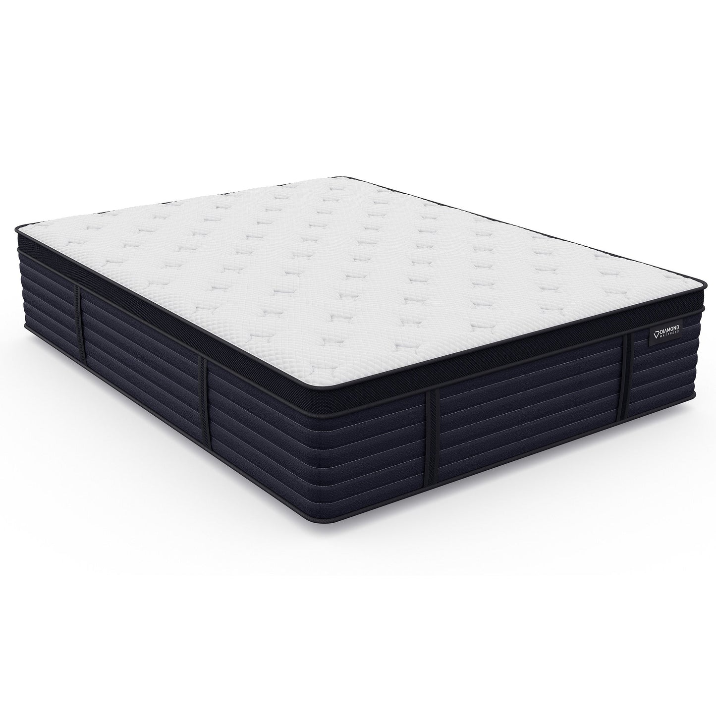 Diamond Hughes King Size Latex Hybrid Mattress with Euro-Top 14.5 Inch Medium Feel