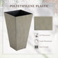 Outsunny Set of 3 Tall Planters with Drainage Hole, Gray