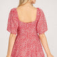 She + Sky - Flutter Half Sleeve Layered Romper