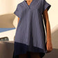 Oliphant - V-neck Roll Sleeve Mini Dress