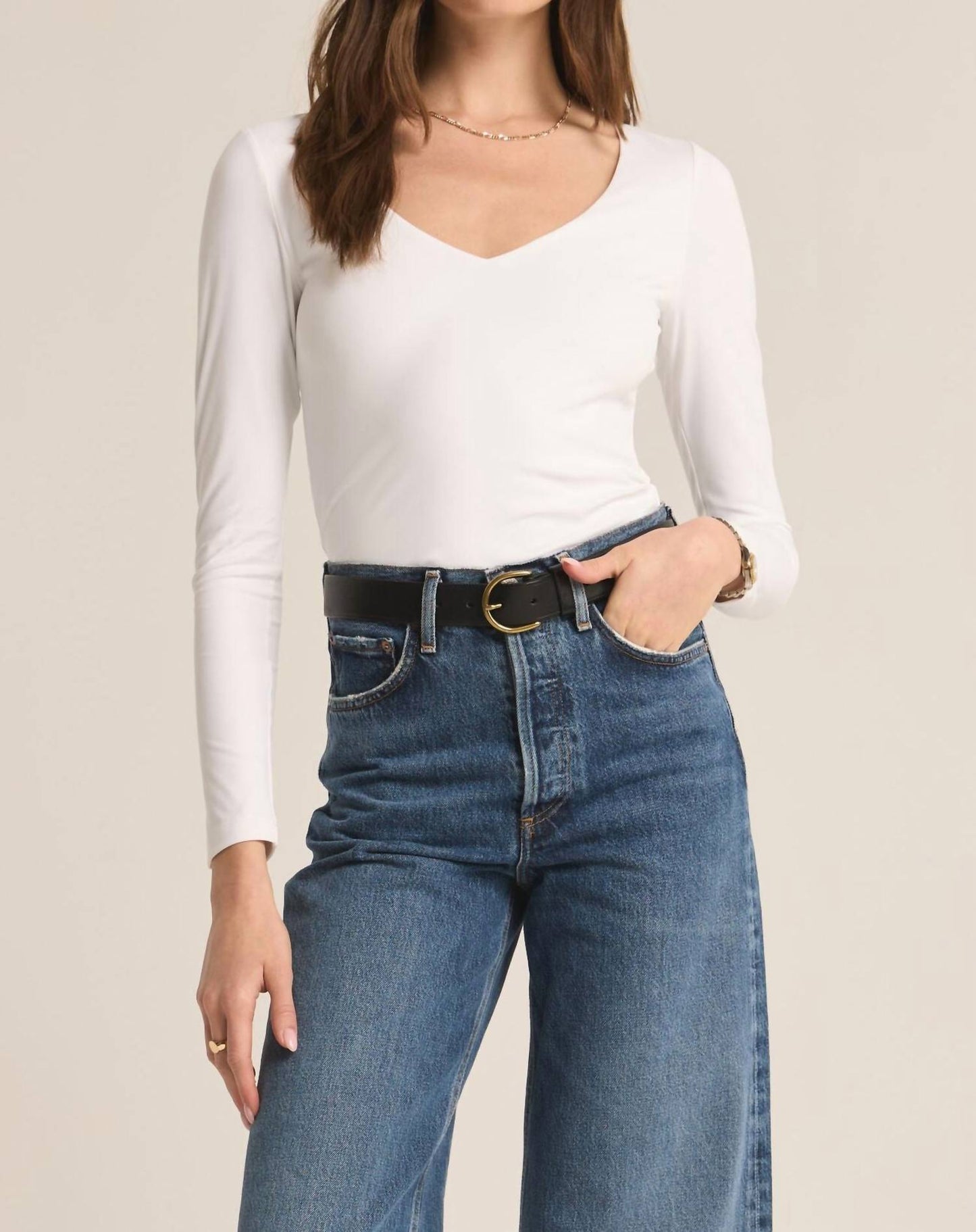Z Supply - Avala Long Sleeve V-neck Top