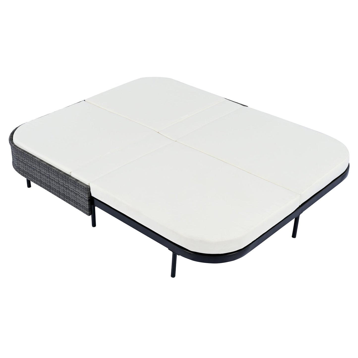 TREXM Outdoor Daybed with Adjustable Backrest