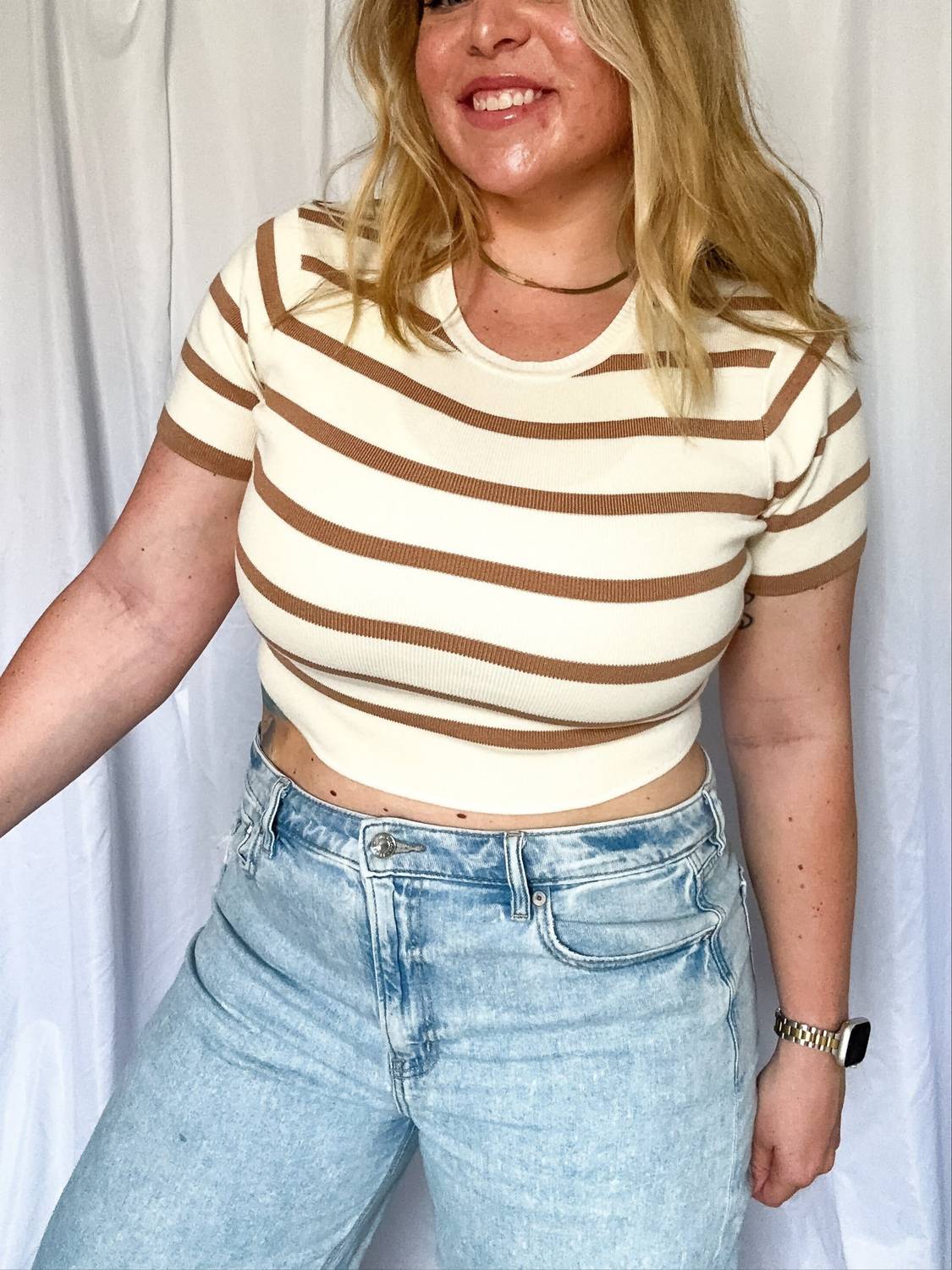 Le Lis - Women's Sail Away Striped Knit Top