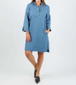 Hinson Wu - Women's Aileen Three Quarter Sleeve Denim Dress