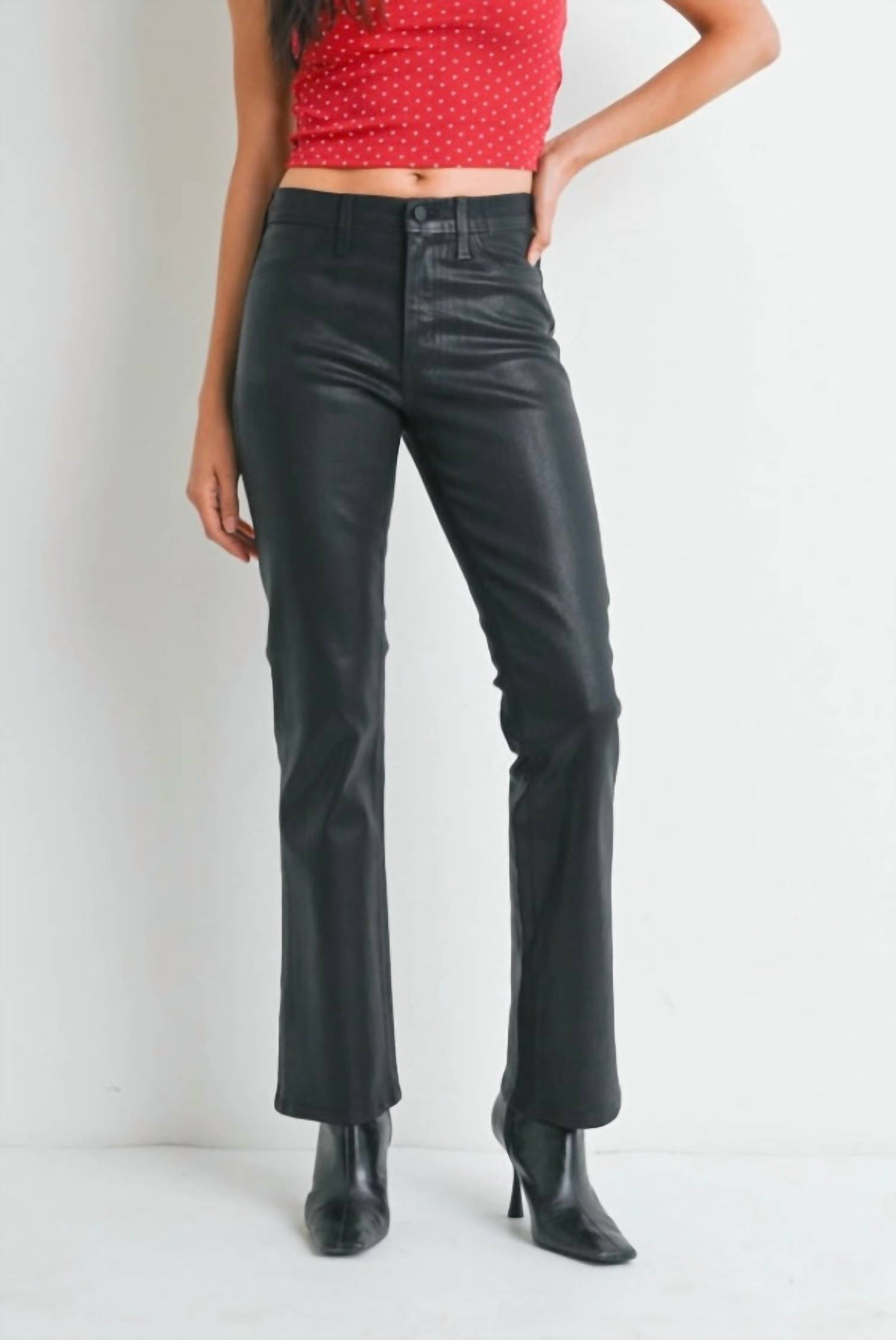 Just Black Denim - Coated Slim Bootcut Jean