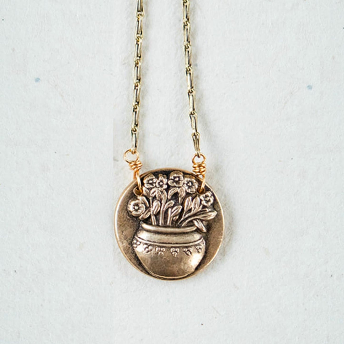 Bella Vita Jewelry - Women's Flower Pot Necklace