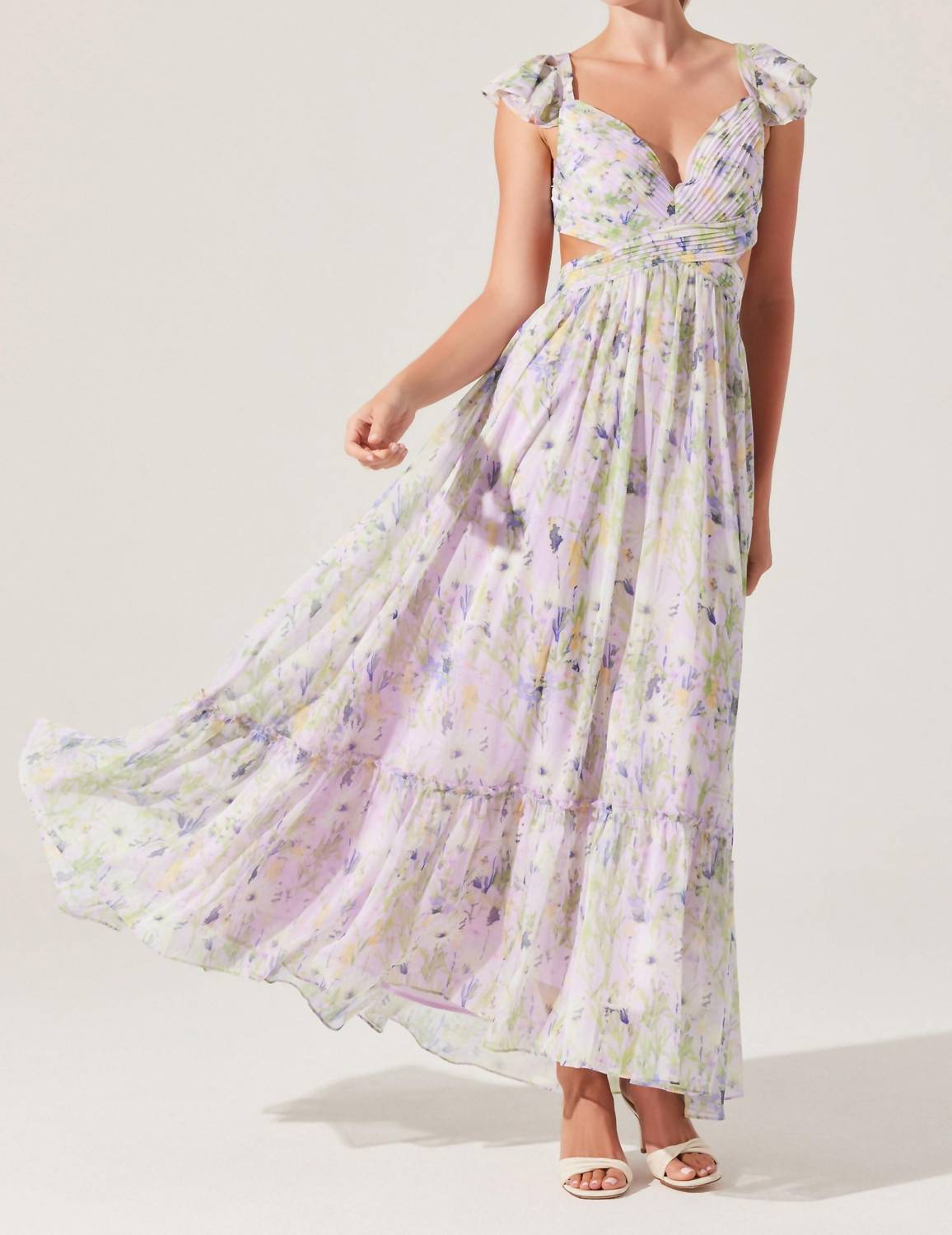 Astr - Primrose Floral Strappy Back Maxi Dress