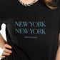 On This Day - "new york new york" Graphic Short Sleeve Knit Tee