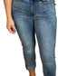 Judy Blue - Mid Rise Cuffed Skinny Capris
