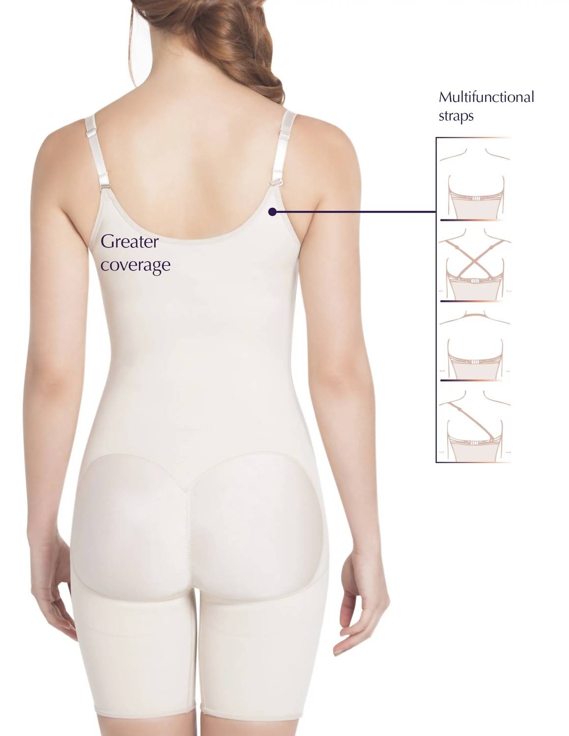 Siluets - Mid-thigh Full Body Shaper For Women – Adjustable Straps And Firm Compression
