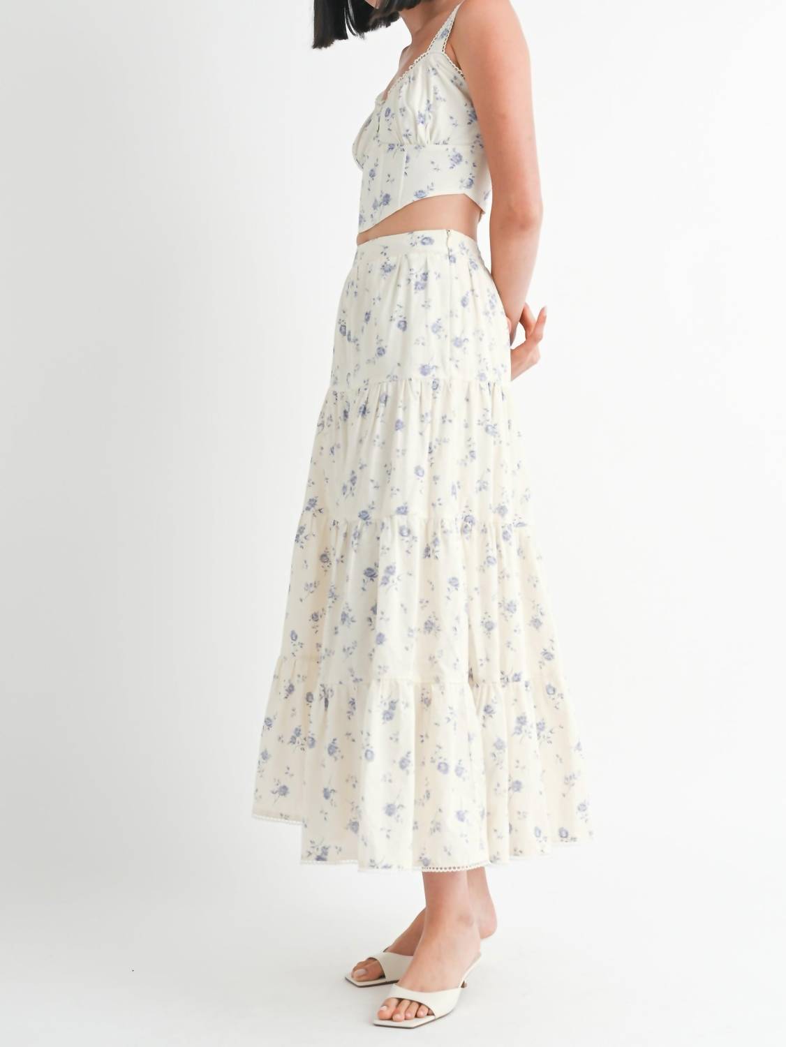 Emory Park - Floral Tiered Maxi Skirt