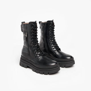 Nerogiardini - Women's Leather Combat Boots