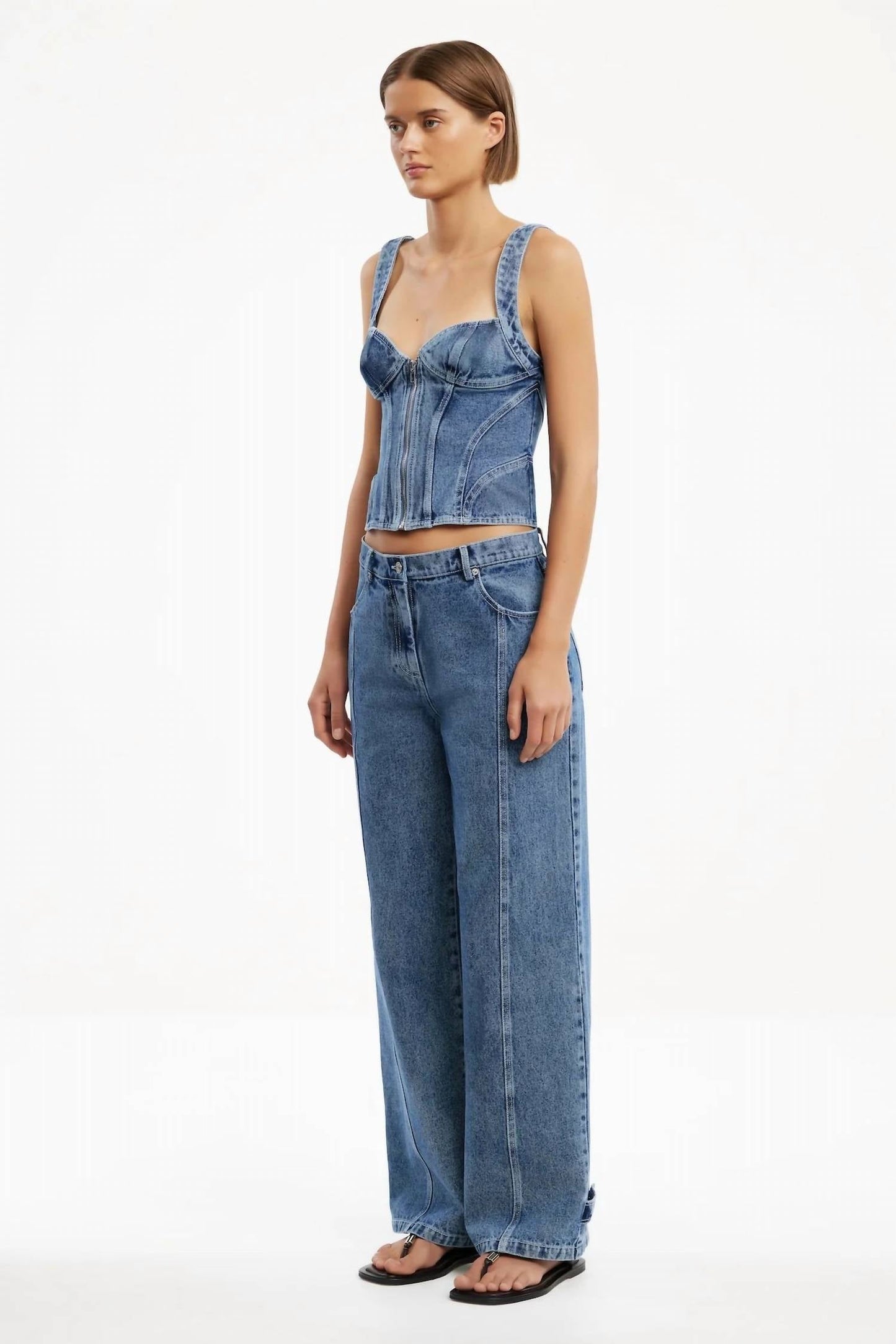 Significant Other - Sabrina Denim Top