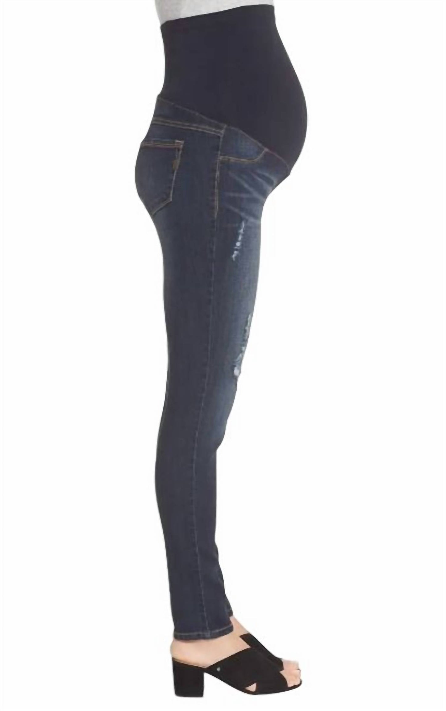 1822 Denim - Maternity Pull on Distressed Jeans