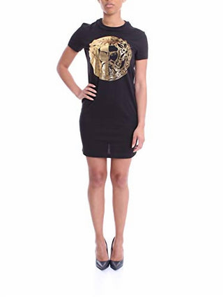 Versace - Couture Women Gold Logo T-Shirt Dress