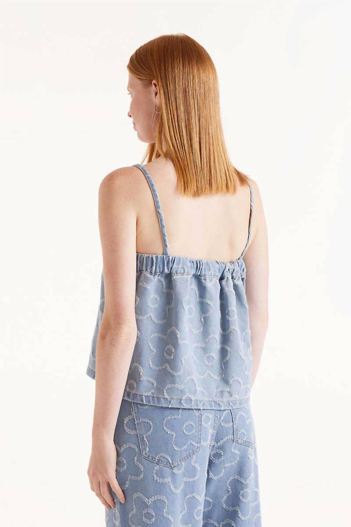 Compania Fantastica - Denim Daisies Top