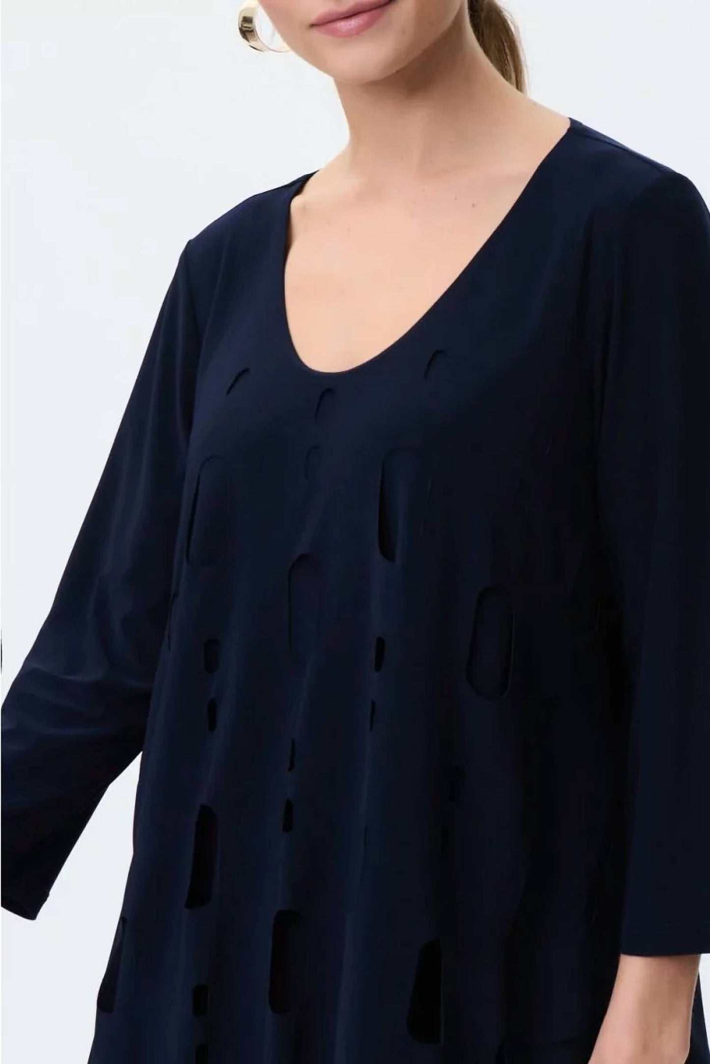 Joseph Ribkoff - V-Neck Long Sleeve Tunic Top
