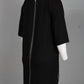 Theia - Elbow Sleeve Embellished Bottom Detail Wool Blend Dress