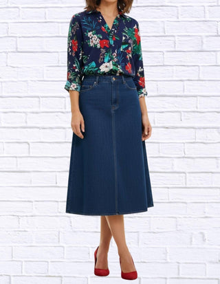 Diva Usa - Tropical Floral Viscose Button-up Shirt