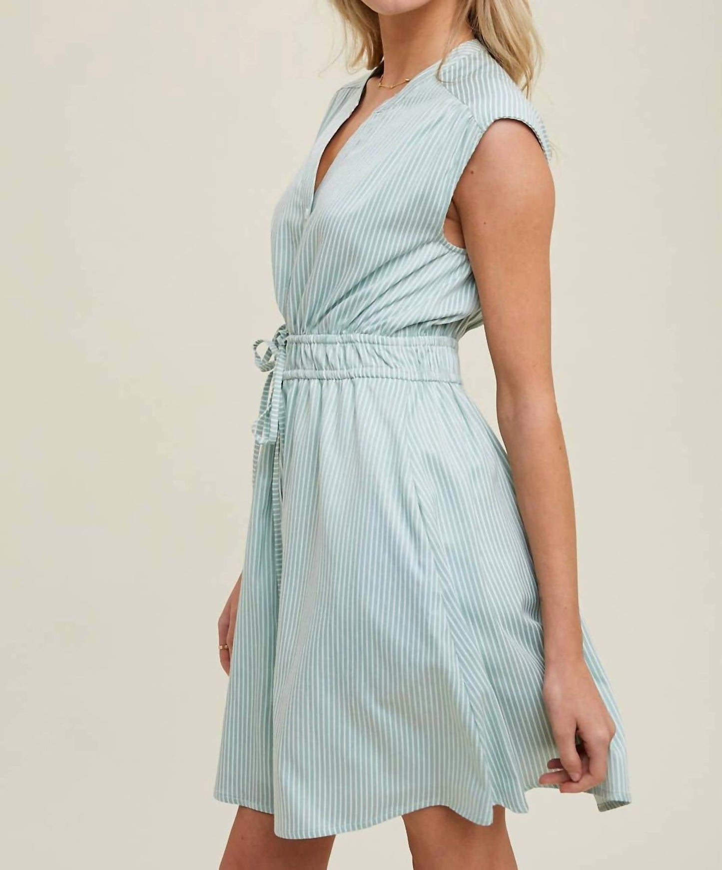 Wishlist - Natasha Striped Mini Shirt Dress