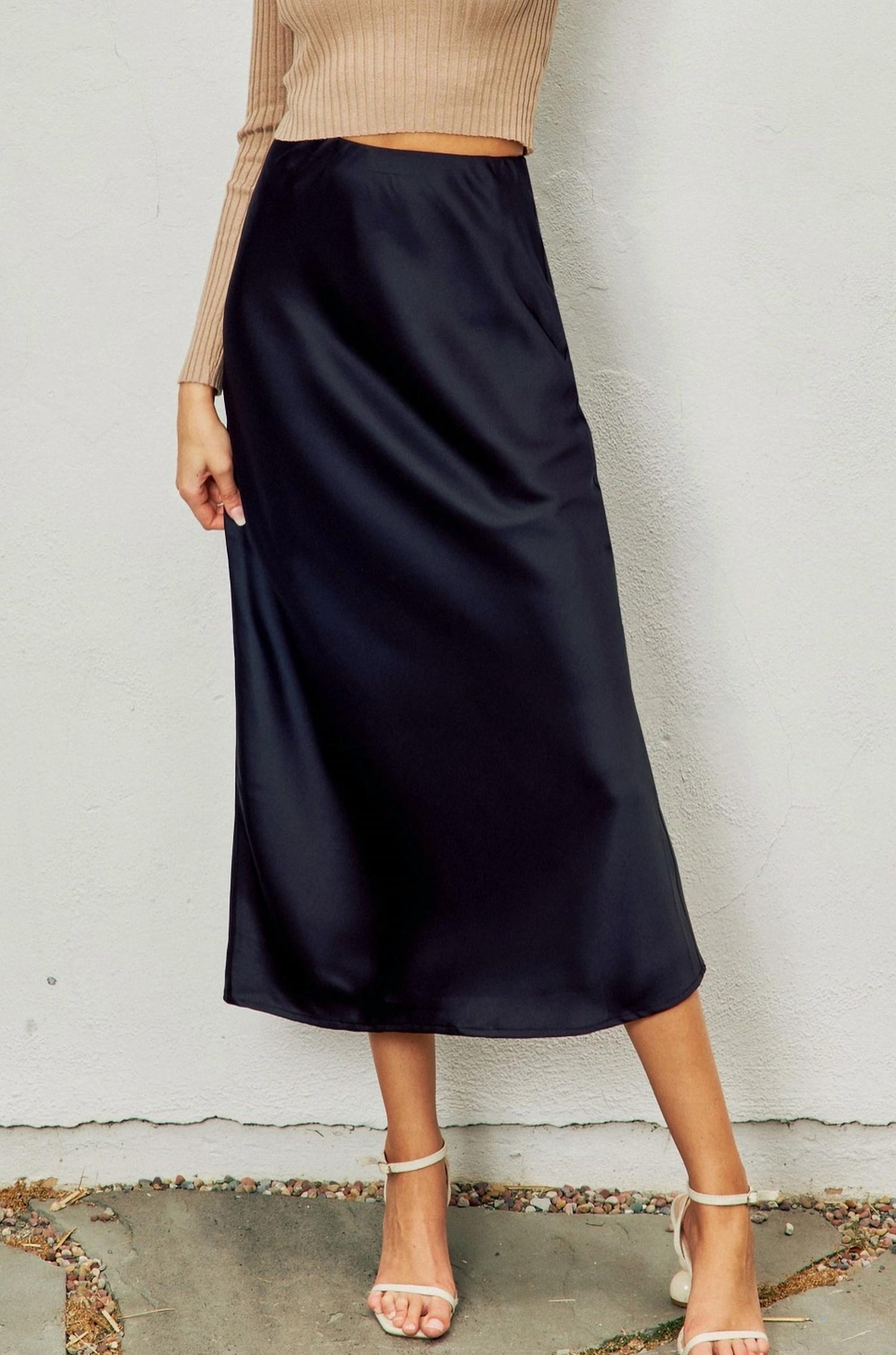 Dress Forum - Satin Midi Skirt