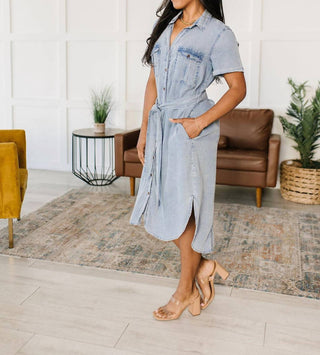 Geegee - Wait For It Denim Shirtdress
