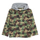 Kids Camo Hooded Jacket in Olive Branch
