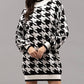 Blu Pepper - Mockneck Houndstooth Sweater Dress