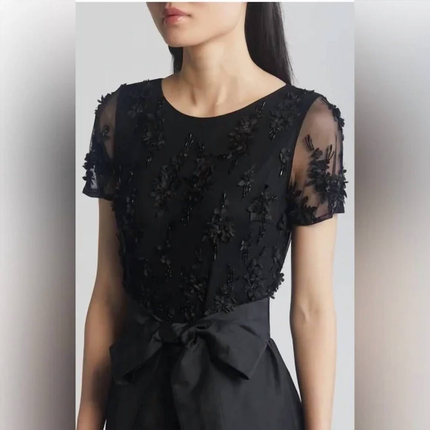 Pisarro Nights - 3d Floral Bodicebeaded Gown Dress