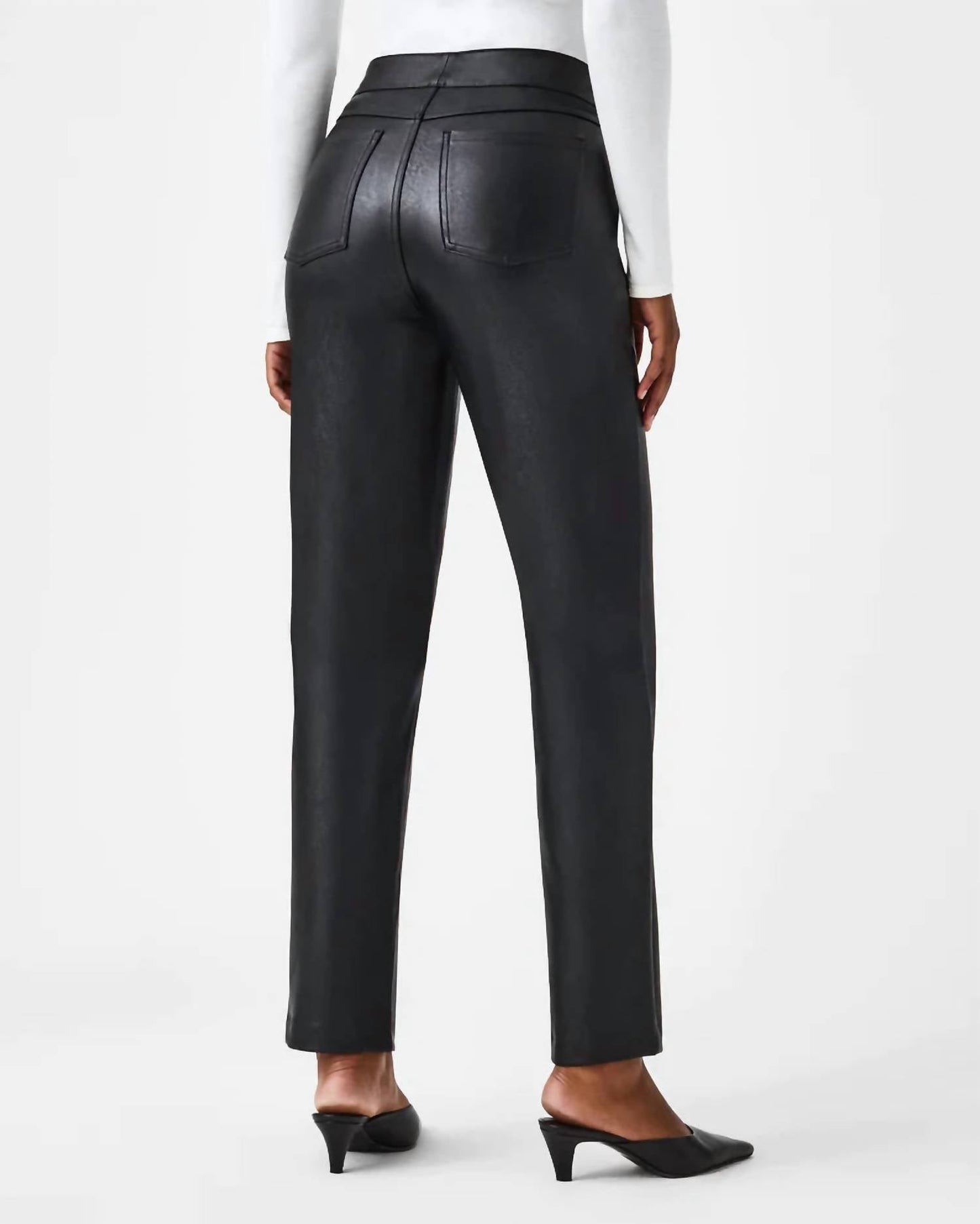 Spanx - Leather-like Straight Pants