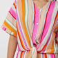 Esqualo - Striped knot blouse