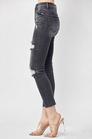 Risen - Olivia High Rise Distressed Skinny Jeans
