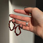 Alma Jewelry - Women's Glass Hoop Earrings