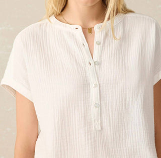 Faherty - Dream Cotton Gauze Desmond Top